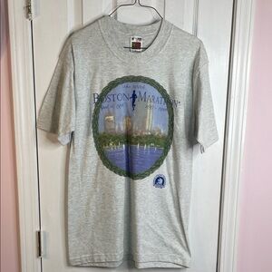 Boston Marathon 1996 Graphic Tee - Light Heather Gray